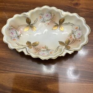 Vintage Royal Innsbruck MZ Austria‎ Hand Painted Oval Trinket Bowl 6 Inches